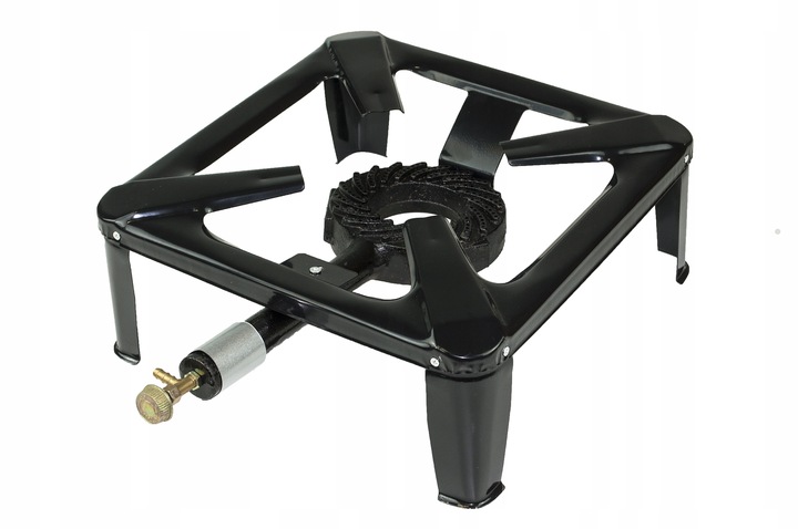 ŻELIWNY TABORET GAZOWY PALNIK ZESTAW REDUKTOR WĄŻ SOLIDNY TRWAŁY