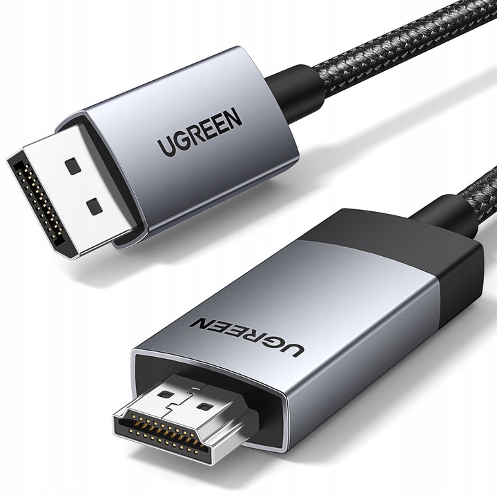UGREEN KABEL DISPLAYPORT MĘSKI DO HDMI MĘSKI 4K 60Hz PRZEWÓD 1M