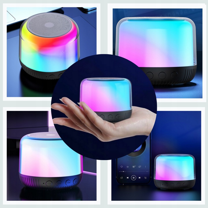GŁOŚNIK PRZENOŚNY BEZPRZEWODOWY BLUETOOTH 5.1 RGB