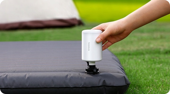 BASEUS POMPKA ELEKTRYCZNA BEZPRZEWODOWA DO MATERACY KÓŁEK DMUCHAŃCE LATARKA