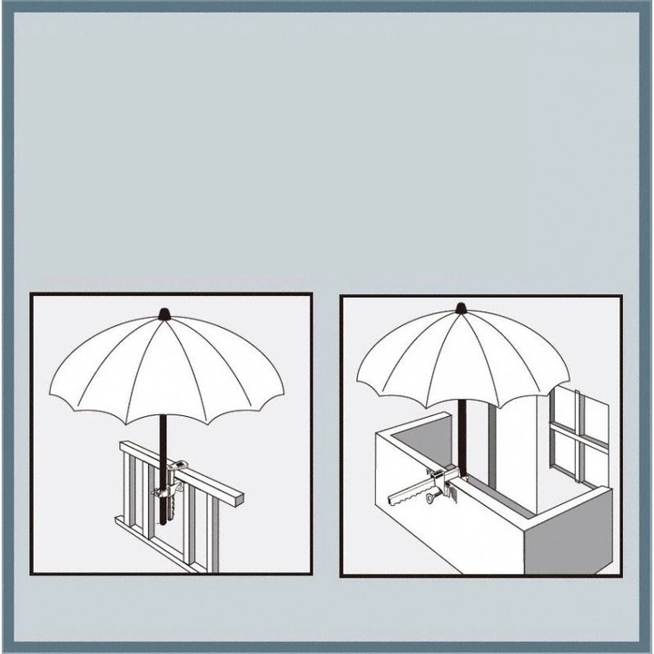 Uchwyt balkonowy zacisk na balustradę do Parasola na balkon Doppler
