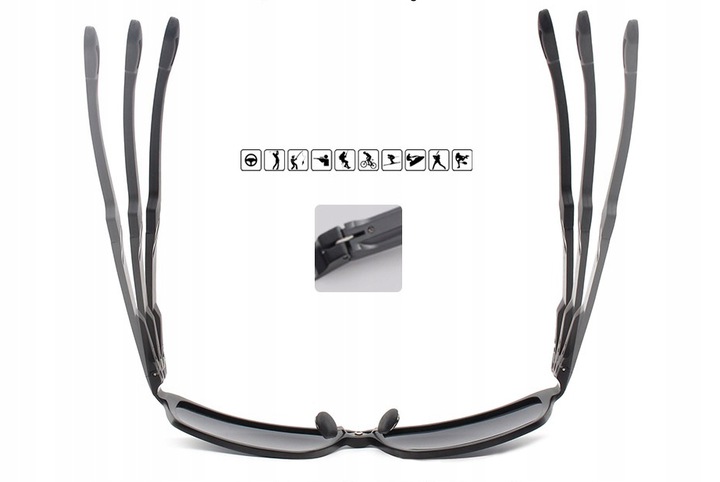 OKULARY PRZECIWSŁONECZNE KINGSEVEN POLARYZACJA nerdy aluminiowe N7180