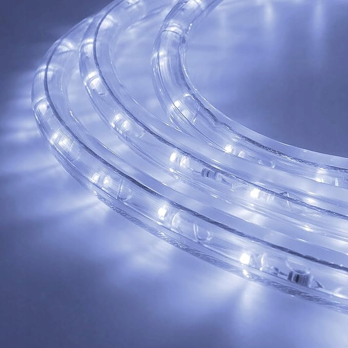 MOCNY WĄŻ ŚWIETLNY ZEWNĘTRZNY WEW LAMPKI CHOINKOWE 480 LED 20m BIAŁY ZIMNY