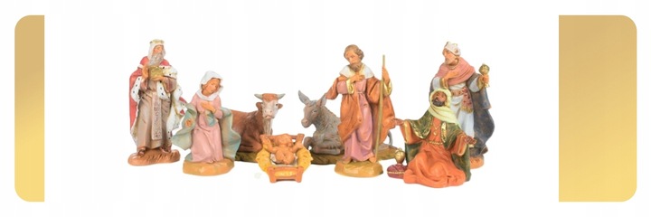 FIGURY DO SZOPKI BOŻONARODZENIOWEJ ŚWIĄTE ORYGINALNE FONTANINI 8 SZTUK 12CM