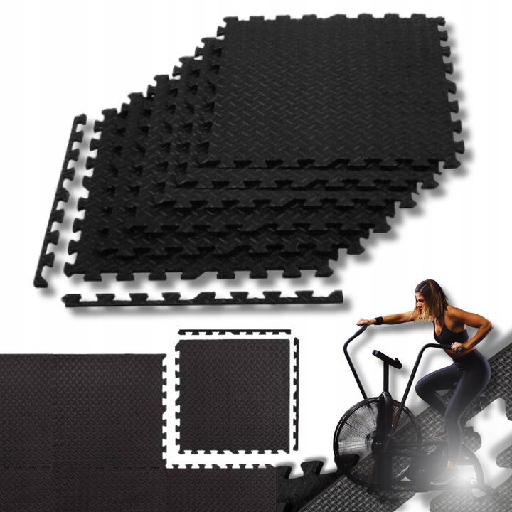 Mata podłogowa 120x180 cm Puzzle EVA pod sprzęt do ćwiczeń ANTYPOŚLIZGOWE