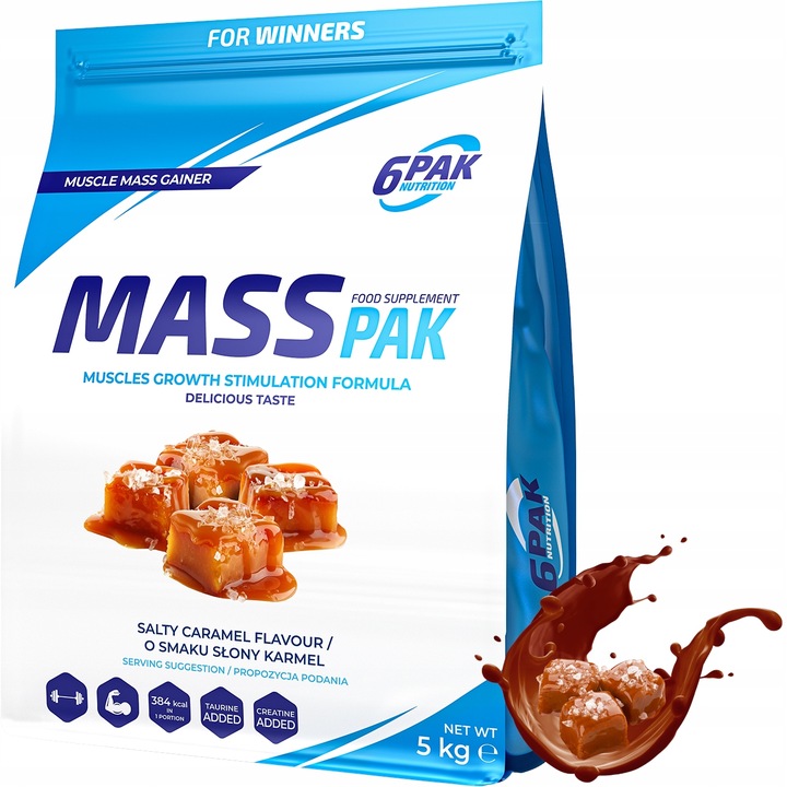 MASS PAK 5KG GAINER COMPLEX BIAŁKO KREATYNA MASA