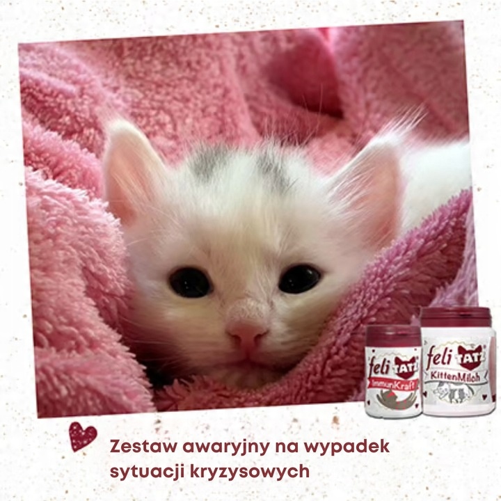 MLEKO ZASTĘPCZE z KOLOSTRUM dla Kotów cdVet feliTatz Kittenmilch 750g