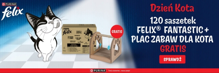 KARMA DLA KOTA MOKRA FELIX FANTASTIC MIX SMAKÓW 120 SASZETEK + DRAPAK