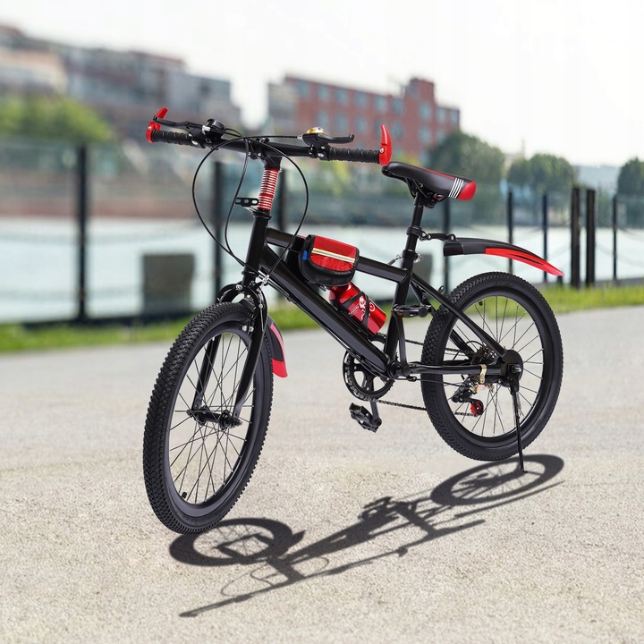 20” 6-biegowy dziecięcy rower górski czerwony.