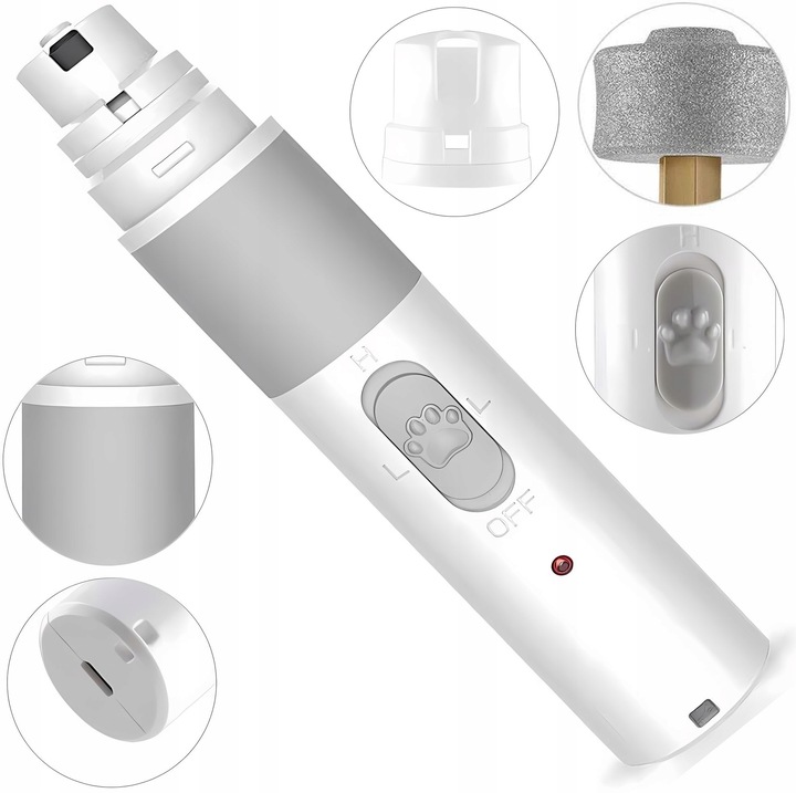 Szlifierka Cicha Elektryczna Do Pazurów dla zwierząt Psy Koty Pilnik