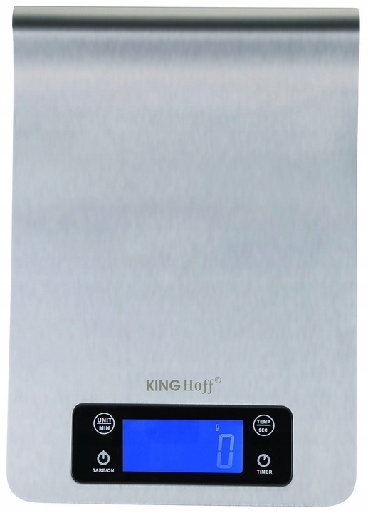Waga Kuchenna Elektroniczna z WIESZAKIEM reling Prcyzyjna SREBRNA 5kg Timer