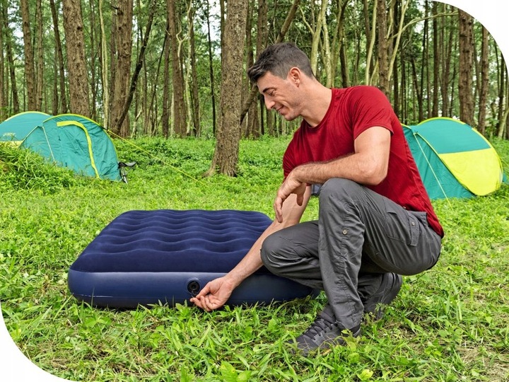 Materac Dmuchany Welurowy Jednoosobowy Łóżko Bestway 67001 188x99 MODEL2025