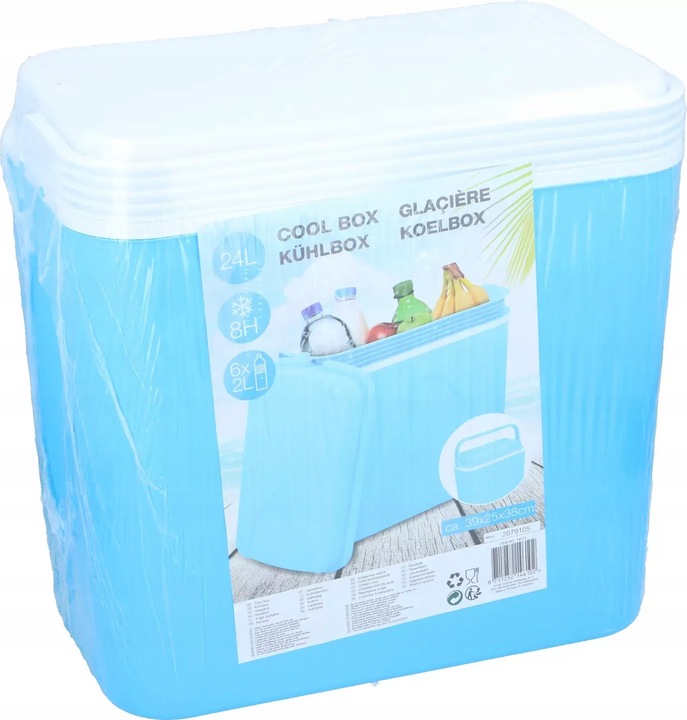 Lodówka turystyczna przenośna podróżna na wkłady mrożące piknik lato 24L