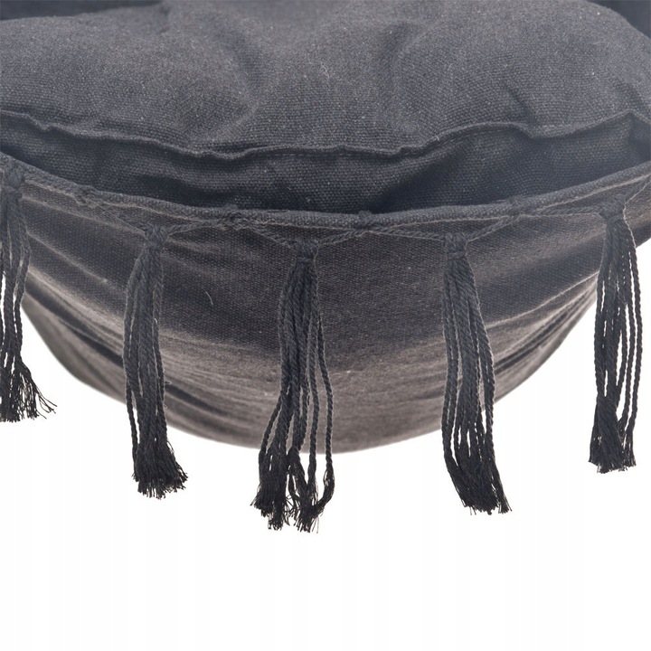 Ciemno szary Antracyt hamak brazylijski kokon huśtawka ogrodowa poduszki