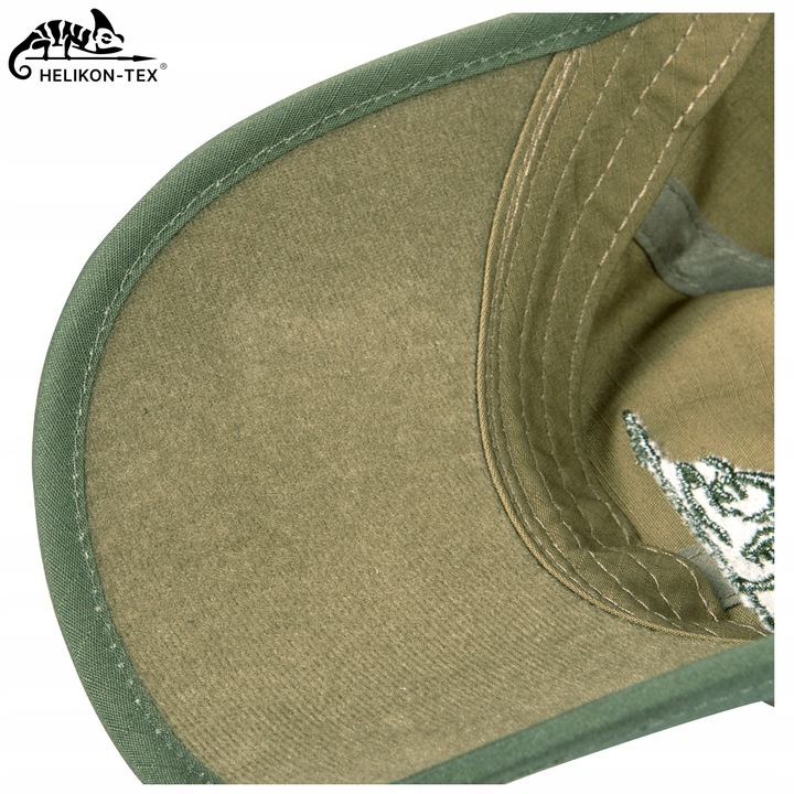 Czapka z Daszkiem HELIKON LOGO Bejsbolówka Regulowana na rzep OLIVE / GREEN