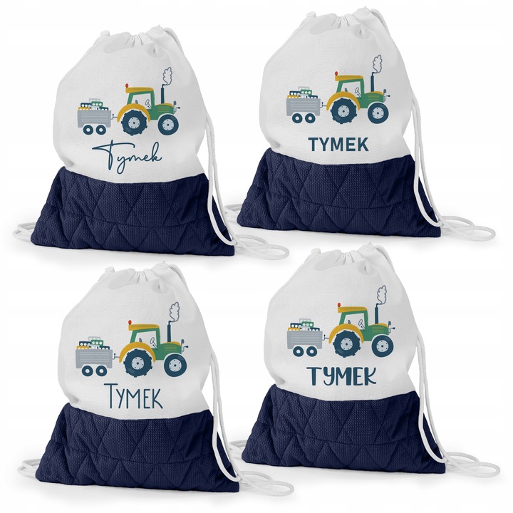 WOREK DO PRZEDSZKOLA ŻŁOBKA PLECAK DLA DZIECKA Z PĘTELKĄ NA BUTY + IMIĘ