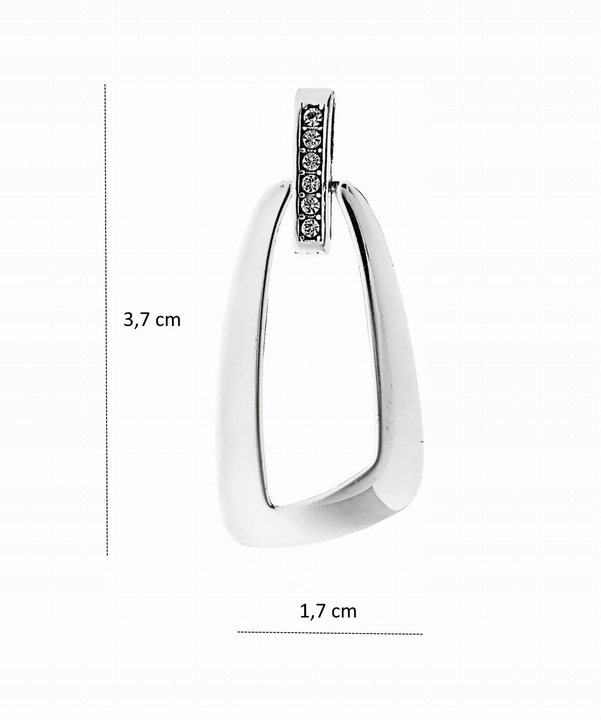 Srebrny wisiorek zawieszka na łańcuszek z cyrkoniami pr925