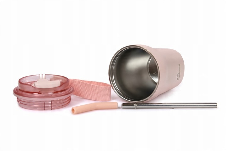 Kubek Termiczny Ze Słomką Majestic Sport Hoody 420 ml Różowy