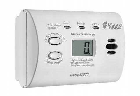 CZUJNIK CZADU Kidde K7DCO WYŚWIETLACZ LCD 10 LAT