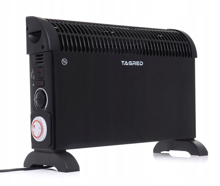 Grzejnik elektryczny konwektorowy Mocny z termostatem Turbo Timer 2000W