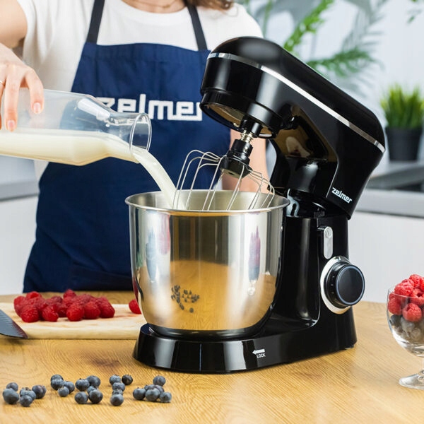 ROBOT KUCHENNY PLANETARNY ZELMER ZKR1300B CZARNY 1300W MISY 4,5/5L POKRYWA