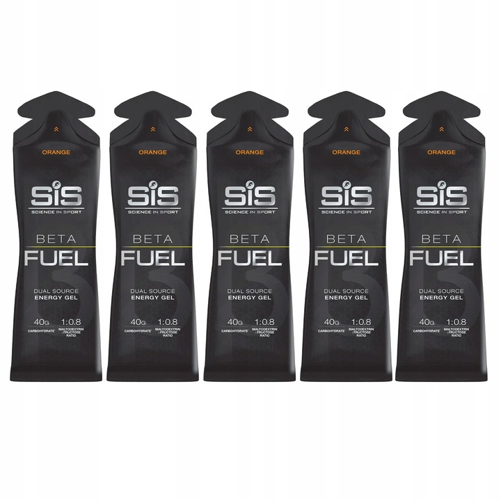 SIS ŻEL ENERGETYCZNY 10x60ml BETA FUEL ENERGY | Orange/Pomarańczowy