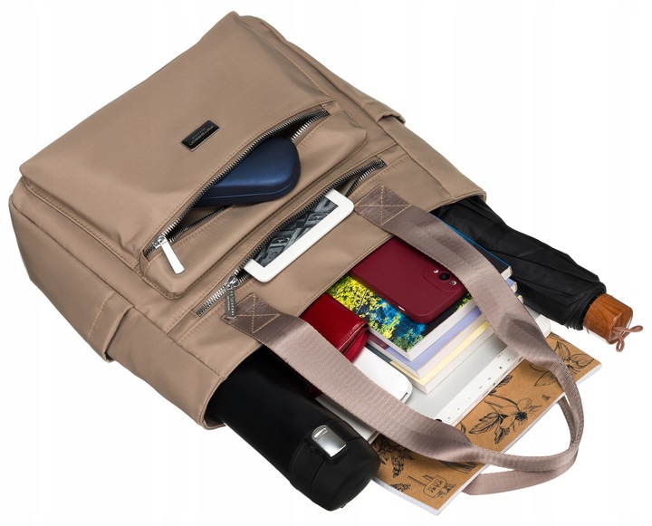 Torebka Peterson duża pojemna funkcjonalna na ramię shopper bag torba