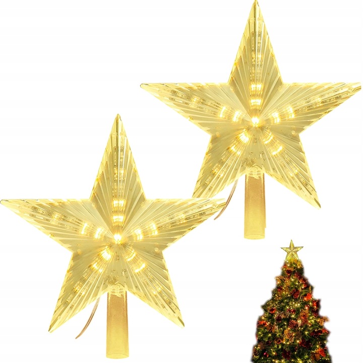 2SZT CZUBEK CHOINKOWY NA BOŻE NARODZENIE CZUBEK NA CHOINKĘ Z 31 DIODAMI LED