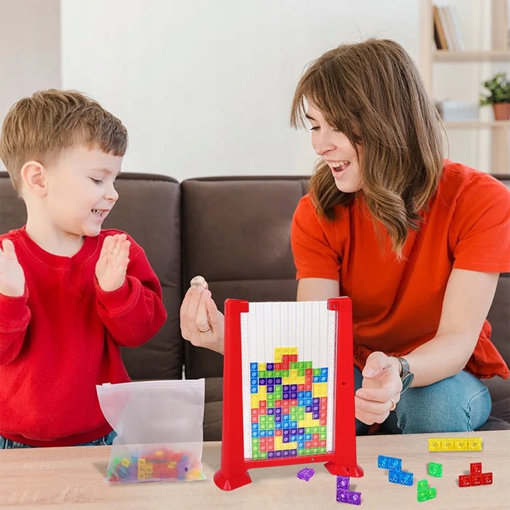 GRA LOGICZNA TETRIS BRAIN UKŁADANKA TRÓJWYMIAROWA KLOCKI 3D WIEŻA Z KLOCKÓW