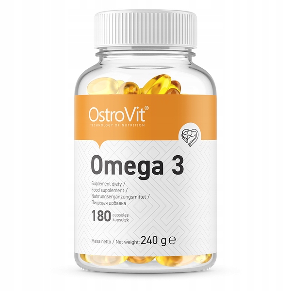OstroVit Omega 3 180 kapsułek WITAMINY KWASY TŁUSZCZOWE