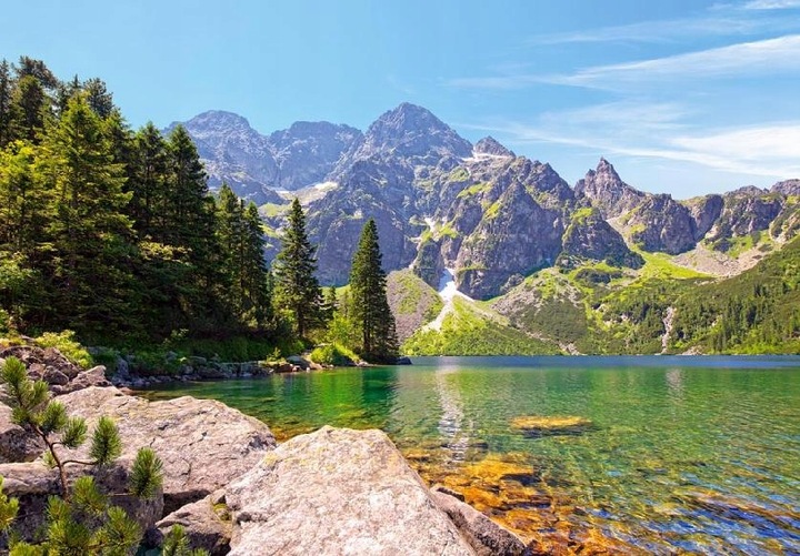 PUZZLE 1000 UKŁADANKA KRAJOBRAZ GÓRY JEZIORO MORSKIE OKO TATRY 9+ CASTOR