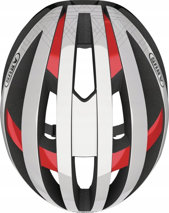 Kask rowerowy Abus Viantor szosa gravel czerwony czarny biały r. L 58-62 cm