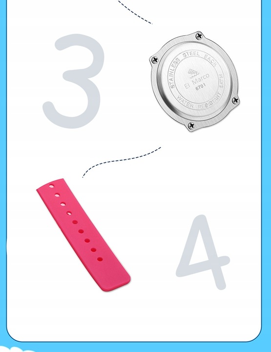 Zegarek Analogowe dla Dzieci w 4+ lat Wodoodporny