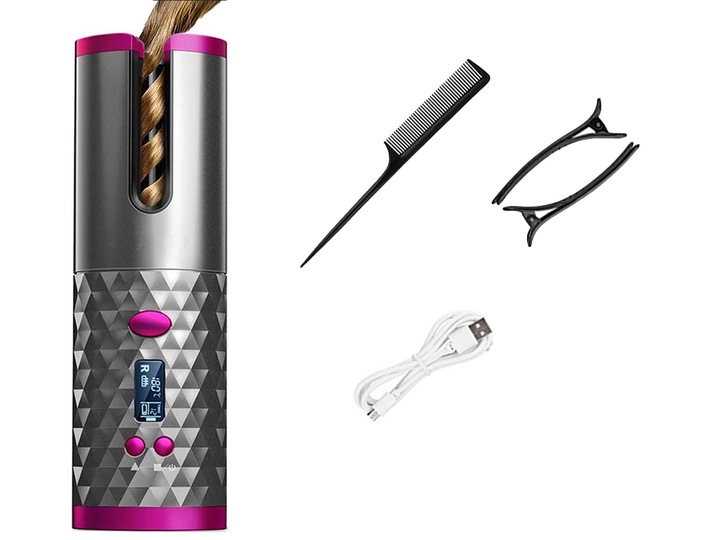 AUTOMATYCZNA LOKÓWKA DO WŁOSÓW OBROTOWA LCD