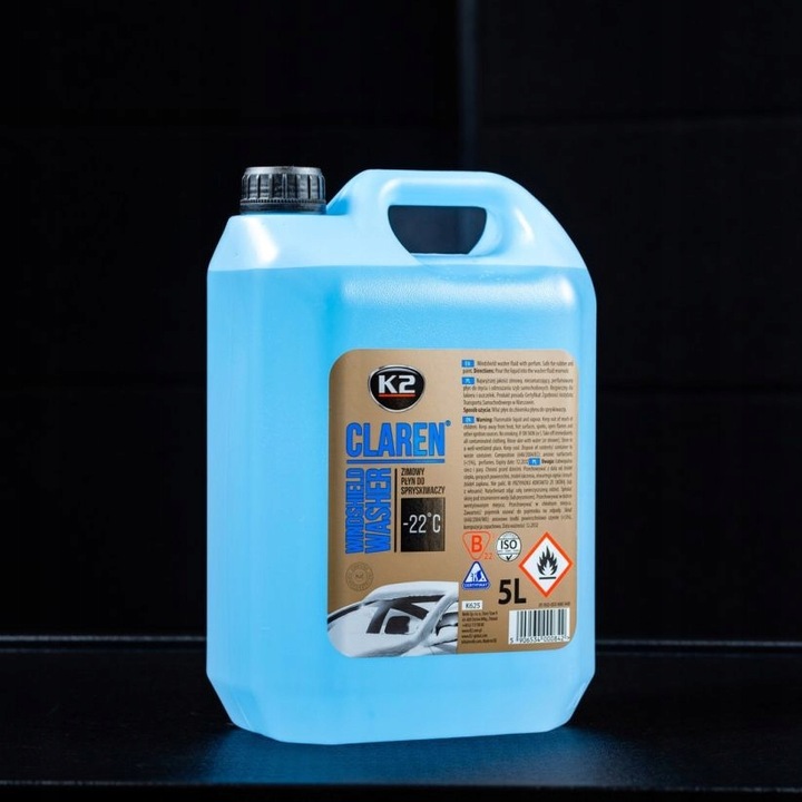 2x Zimowy Płyn Do Spryskiwaczy K2 Claren -22C 5L Mycie Szyb Skuteczny