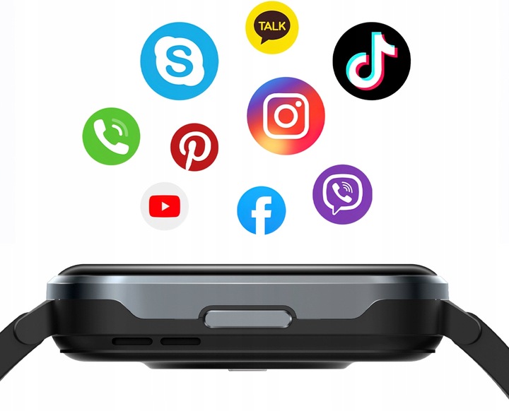 ZEGAREK SMARTWATCH CIŚNIENIE PULS ROZMOWY POL MENU