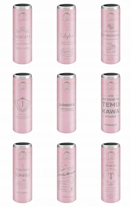 Kubek Termiczny z Grawerem Termos Smart Wyświetlacz 400ml Prezent dla Mamy