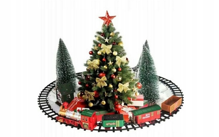 POCIĄG Kolejka Delux z oświetleniem dźwiękiem ŚWIĄTECZNA