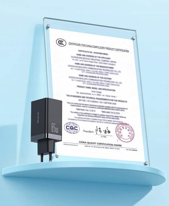 MCDODO GaN 5 PRO SZYBKA ŁADOWARKA USB-C USB-A 65W