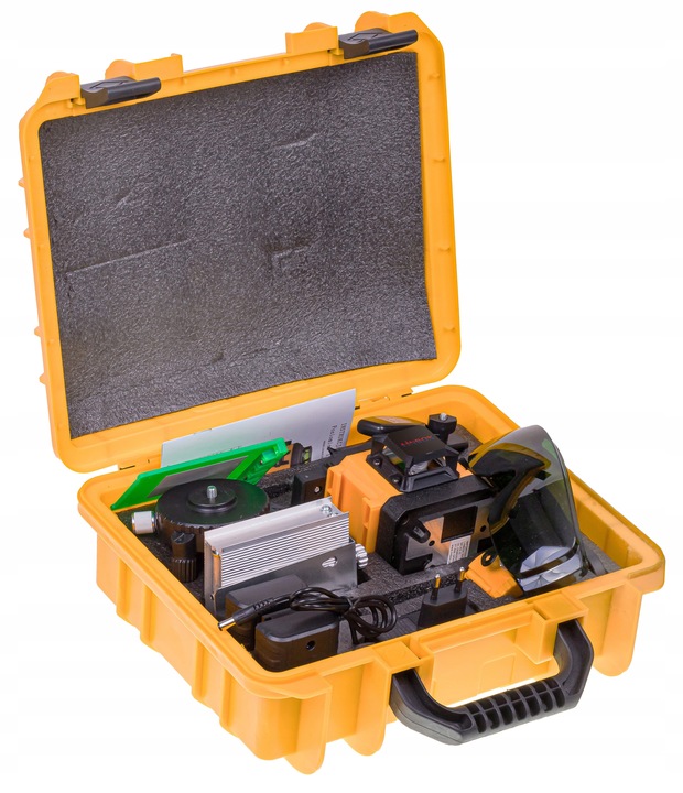 POZIOMICA LASEROWA 360° LASER KRZYŻOWY 4D ZESTAW WALIZKA