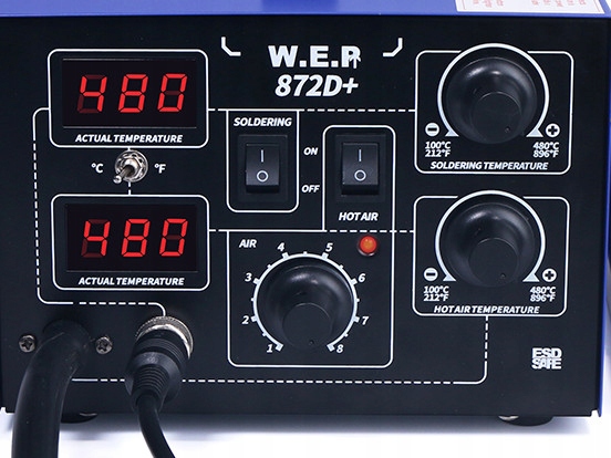 Stacja lutownicza HOTAIR WEP 852D+ 2w1 3 dysze 700W