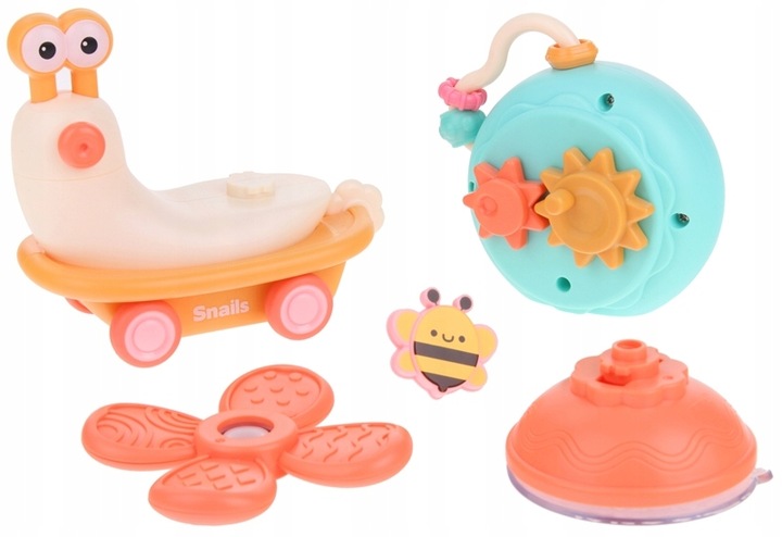 Ślimak Sensoryczny Jeżdżący 4w1 Spinner z Przyssawką dla Dzieci