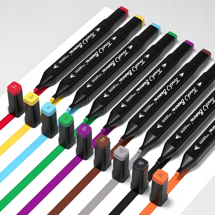 MARKERY ALKOHOLOWE 168szt. FLAMASTRY MAZAKI DWUSTRONNE PRO ZESTAW + TORBA