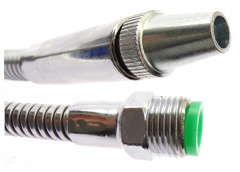 WĘŻYK PRZEWÓD DO CHŁODZIWA METALOWY WYLEWKA Z ZAWORKIEM 50cm GWINT 1/2