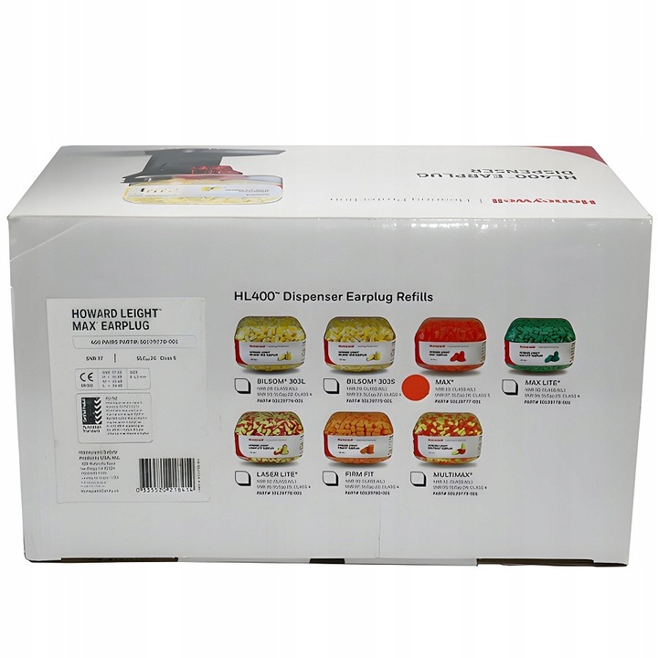 Dozownik Zatyczek do Uszu Stoperami Honeywell HL400 Plus Zatyczki 400 Par