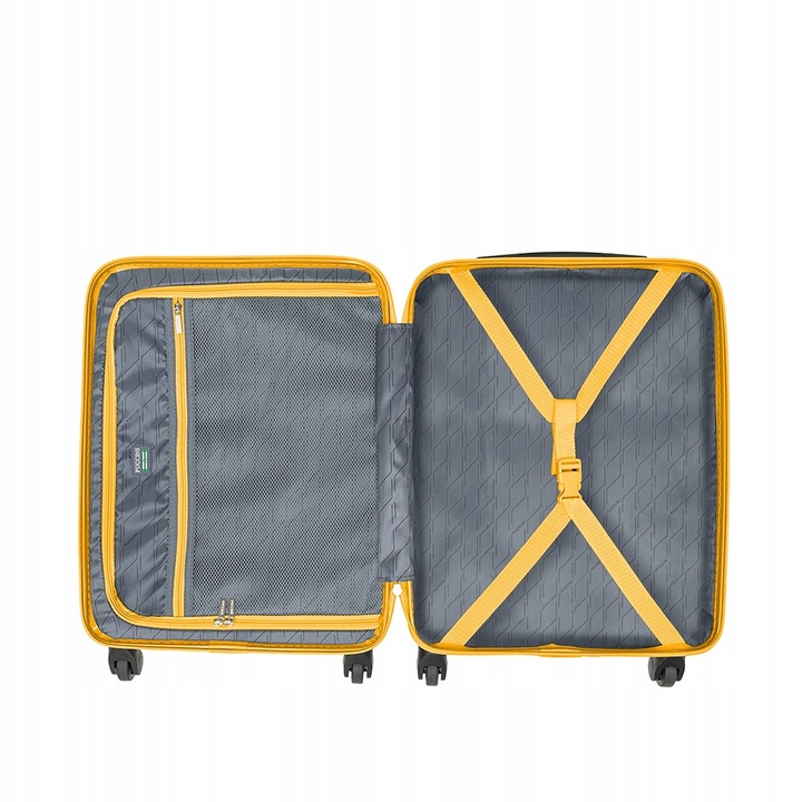 PUCCINI Walizka Kabinowa Podróżna Na Kółkach Do Samolotu Żółta ABS021C-6