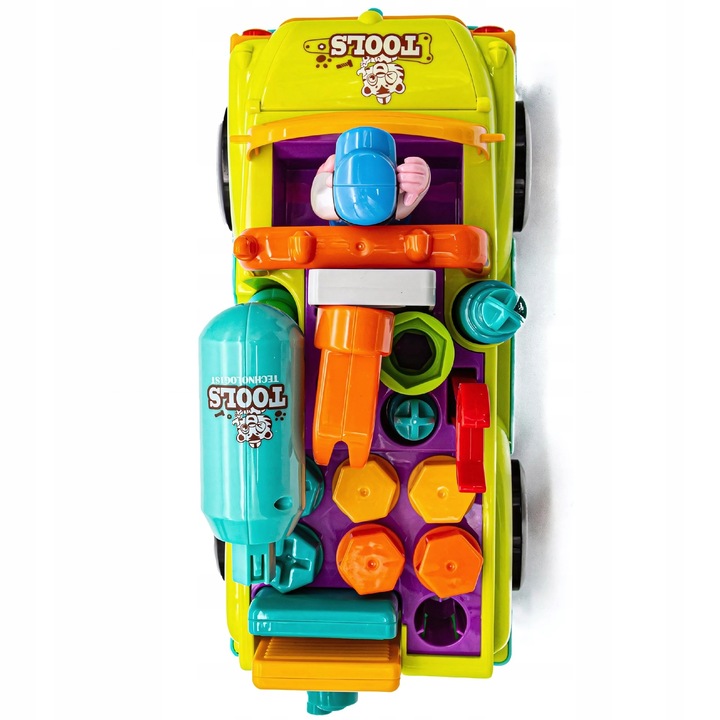 Auto do skręcania i rozkręcania mały mechanik jeździ gra interaktywny autko