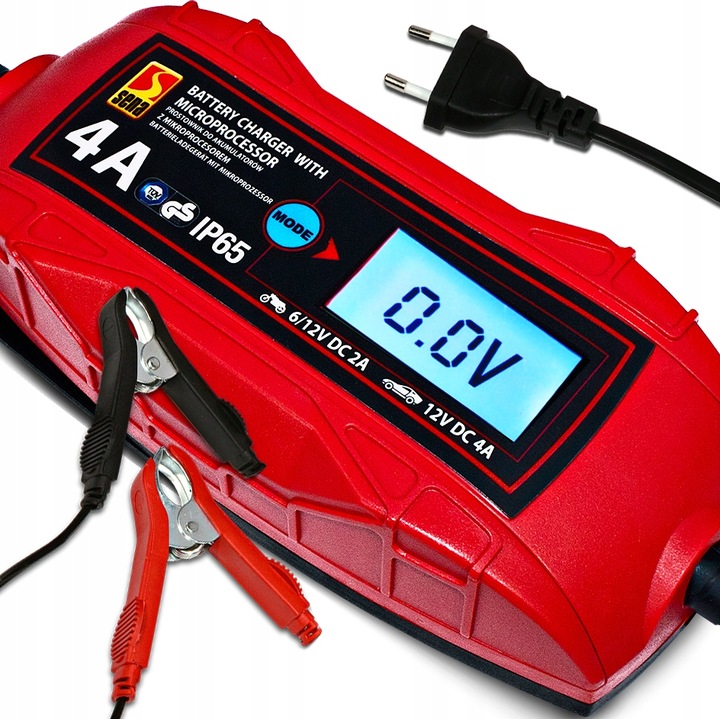 ŁADOWARKA PROSTOWNIK DO AKUMULATORA ŻELOWY 6V 12V AKUMULATORÓW LCD TUV GS