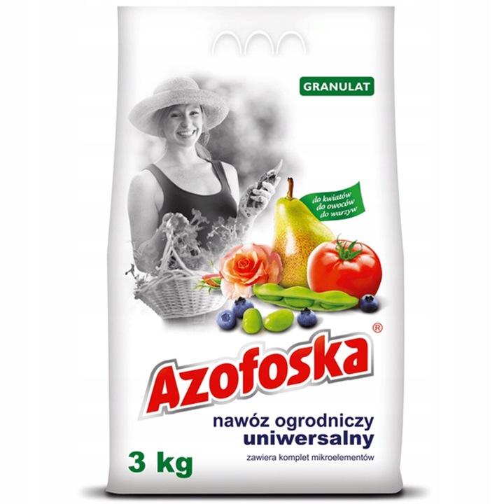 Nawóz uniwersalny do ogrodu 3kg AZOFOSKA granulowany OBFITE PLONY