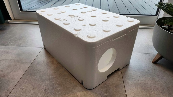 Duży Domek wiosenny budka dla kota styropianowy Box 60x40x30cm KB